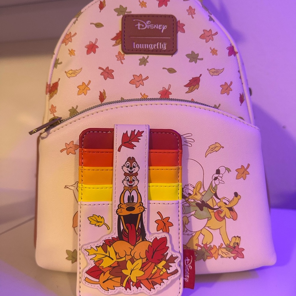 Disney Loungefly Fall Leaves Mini Backpack